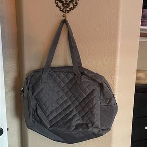 DSW Gray Quilted Weekender Duffle Bag